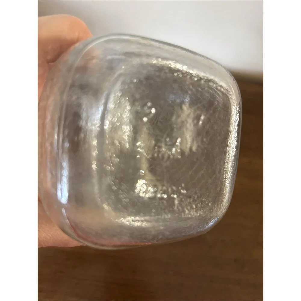 Anchor Hocking Square Waffle Pattern Faced Quart Jar No Lid